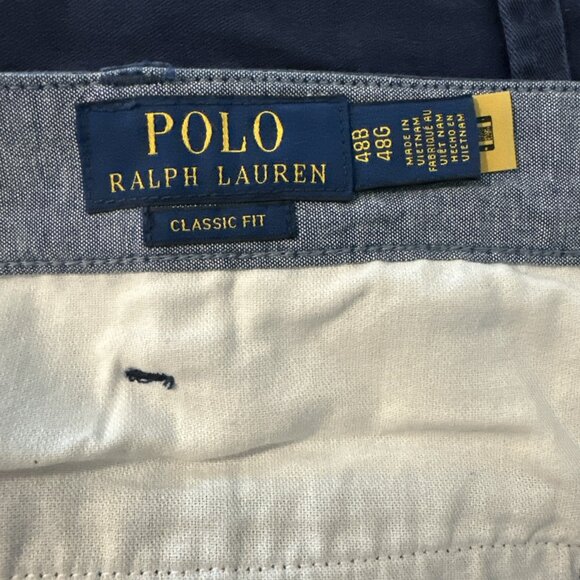 Polo Ralph Lauren Mens Big & Tall 48B Navy Classic Fit 10" Shorts 100% Cotton - Picture 9 of 9